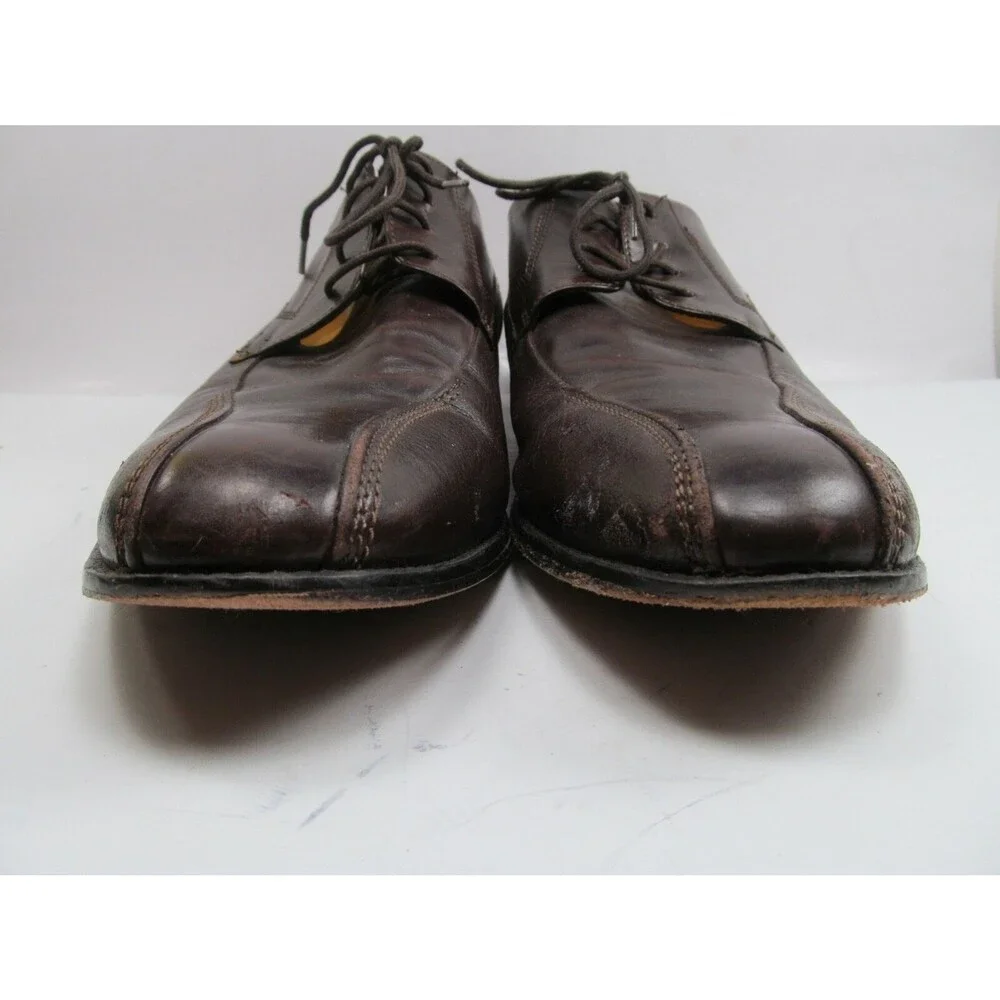Johnston & Murphy Leather Oxford Bicycle toe Brown Mens US size 11.5 M